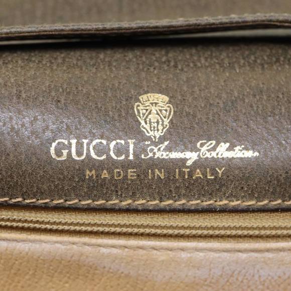 GUCCI GG Canvas Web Sherry Line Shoulder Bag PVC Beige Green Red Auth ep5199 - Picture 16 of 16